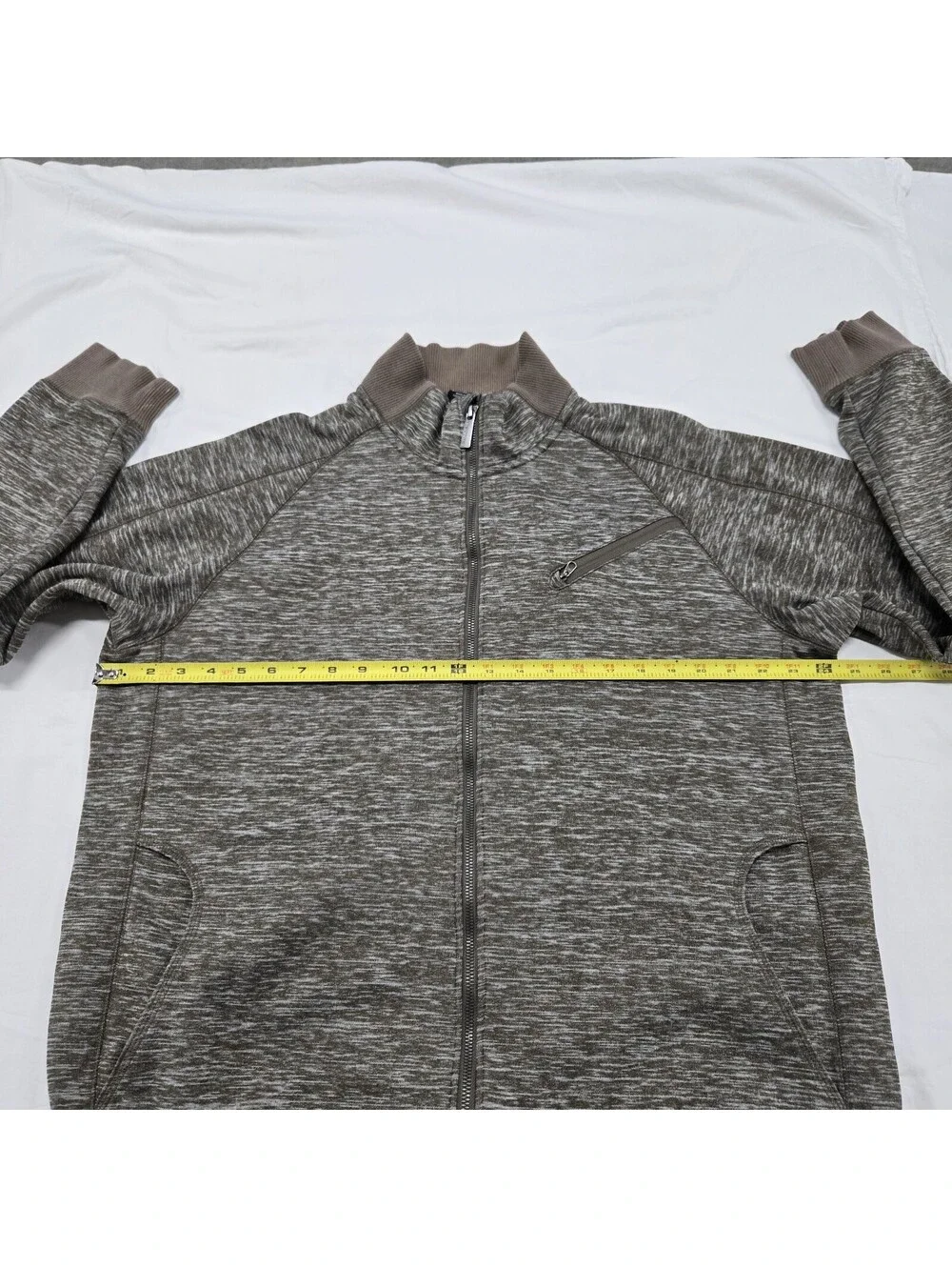 EUC Mens XL Air Jordan Retro 3 Brown Jacket Full-Zip Jumpman Logo Sweater 437345